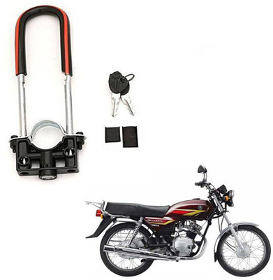 BRPEARl Bike Front Shocker Wheel Lock-168 Bike Front U-Type Anti Theft Wheel Lock For Yamaha Crux Wheel Lock(Black, Red)