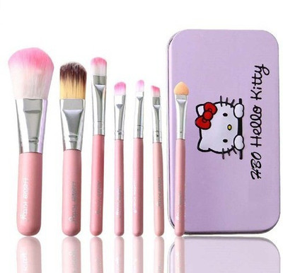 Hello Kitty complete makeup brush kit(Pack of 7)