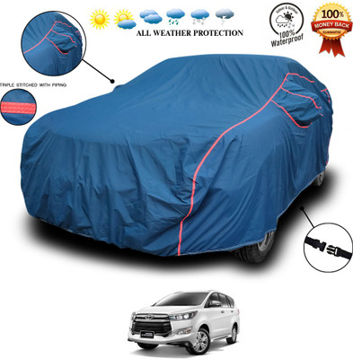 ANTHUB Car Cover For Toyota Innova Crysta (With Mirror Pockets)(Blue)