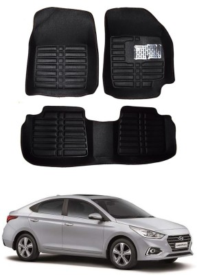 AYW Plastic 5D Mat For  Hyundai Verna Fluidic(Black)