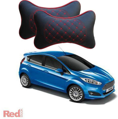 RONISH Red, Black Leatherite Car Pillow Cushion for Ford(Rectangular, Pack of 2)