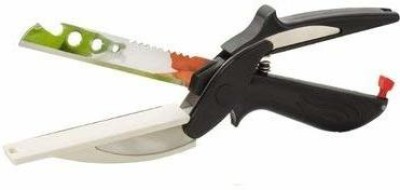 AAJEE ENTERPRISE 4 in 1 Clever Vegetable & Fruit Cutter Kitchen Scissors Knife with Locking System Vegetable Slicer(1*Cutter)