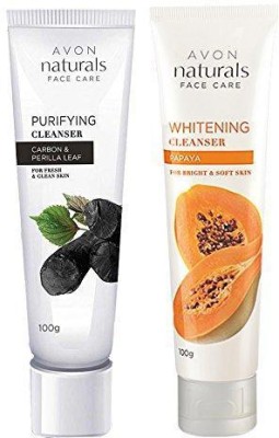 AVON Natural Purifying and whitening cleanser Perilla leaf and Papaya for glowing skin Face Wash(200 ml)