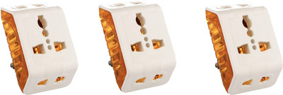 JELECTRICALS Travel Adapter Three Pin Multiplug 6 A Five Pin Socket