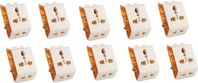 JELECTRICALS Travel Adapter Three Pin Multiplug 6 A Five Pin Socket