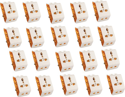 JELECTRICALS Travel Adapter Three Pin Multiplug 6 A Five Pin Socket