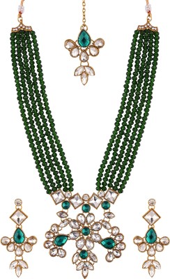 CATALYST Mother of Pearl Brass Green Jewellery Set(Pack of 1)