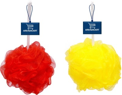 arenakart Loofah(Pack of 2, Red, Yellow)