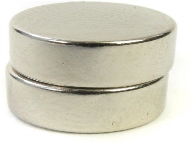 ART IFACT 2 Pieces of 18mm x 6mm Neodymium Magnets - N52 Disc / Cylindrical magnets - Rare Earth NdfeB Fridge Magnet, Multipurpose Office Magnets, Magnetic Paper Holder Pack of 2(Silver)