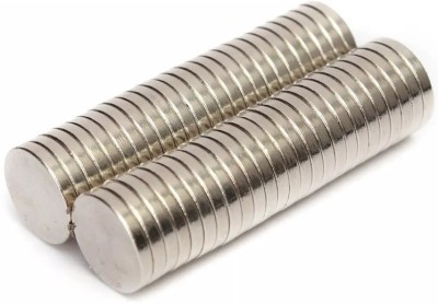 ART IFACT 50 Pieces of 18mm x 3mm Neodymium Magnets - N52 Disc / Cylindrical magnets - Rare Earth NdfeB Fridge Magnet, Multipurpose Office Magnets, Magnetic Paper Holder Pack of 50(Silver)