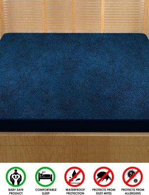 Luxurious Life Fitted King Size Mattress Cover(Blue)