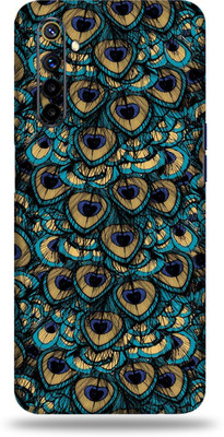 Satisfactory Realme6, Realme 6 Mobile Skin(Peacock Feather With Sparkle Finish)