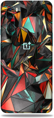 OggyBaba One plus Nord, 1+ Nord Mobile Skin((Red Polygon Skin With Matte Finish))