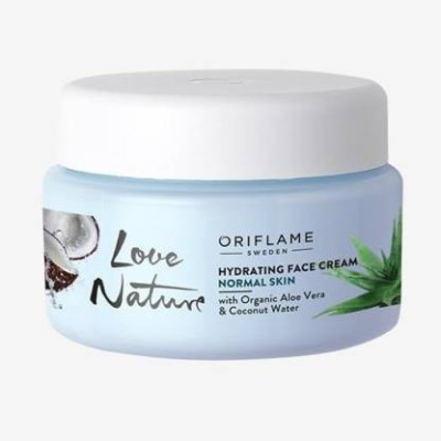 Oriflame Sweden love nature hydrating face cream normal skin with aloe vera & coconut water(50 ml)