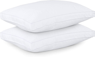ACTOS Microbeads Solid Sleeping Pillow Pack of 2(White)