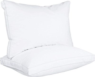 ACTOS Microbeads Solid Sleeping Pillow Pack of 2(White)