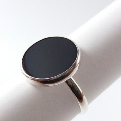 Jaipur Gemstone Onyx Stone Ring Natural Stone Certified Astrological and Fashionable for unisex Stone Onyx Silver Plated Ring