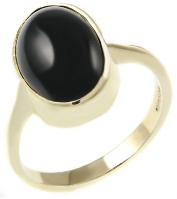 Jaipur Gemstone Onyx Stone Ring Natural Stone Certified Astrological and Fashionable for unisex Stone Onyx Gold Plated Ring