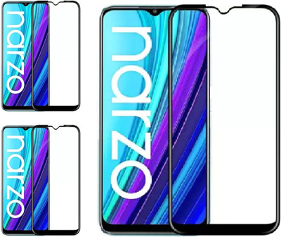 ISAAK Edge To Edge Tempered Glass for Realme Narzo 30a(Pack of 3)