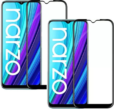 ISAAK Edge To Edge Tempered Glass for Realme Narzo 30a(Pack of 2)