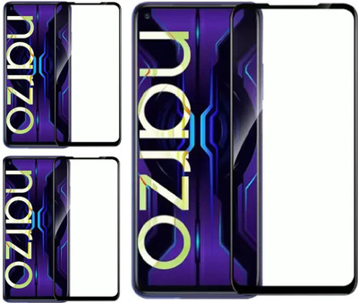 ISAAK Edge To Edge Tempered Glass for Realme Narzo 30 Pro(Pack of 3)