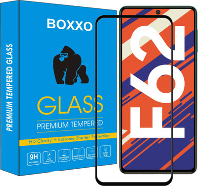 Boxxo Edge To Edge Tempered Glass for Samsung Galaxy F62(Pack of 1)