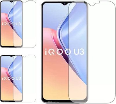 ISAAK Tempered Glass Guard for Vivo iQOO U3(Pack of 3)