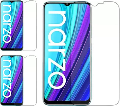 ISAAK Tempered Glass Guard for Realme Narzo 30a(Pack of 3)