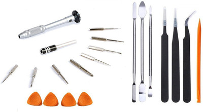 wroughton 10 in 1 Multifunctional Aluminium Alloy Screwdriver Tools for Repairing Mobile and Gadgets Tools With 1 Orange Stick Spudger, 4 Mobile Openers, 3 Pcs Steel Openers and 3 ESD Non-Magnetic Tweezers- Straight, Flat & Curved Precision Screwdriver Set(Pack of 17) wroughton 10 in 1 Multifunctional Aluminium Alloy Screwdriver Tools for Repairing Mobile and Gadgets Tools With 1 Orange Stick Spudger, 4 Mobile Openers, 3 Pcs Steel Openers and 3 ESD Non-Magnetic Tweezers- Straight, Flat & Curved Precision Screwdriver Set(Pack of 17)