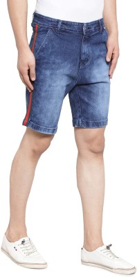 BEN MARTIN Solid Men Denim Blue Denim Shorts