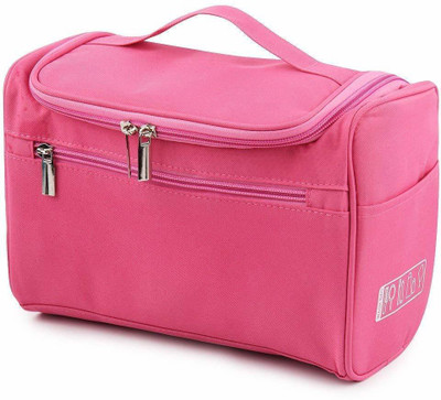 Euxial Travel Toiletry Case For Men And Women Makeup Organizer Cosmetic Case Bag Household Grooming Kit Storage Travel Makeup Bag with Hook Travel Toiletry Kit(Pink)