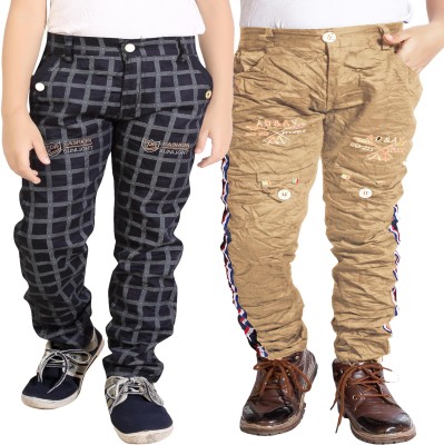 AD & AV Regular Fit Boys Black, Beige Trousers