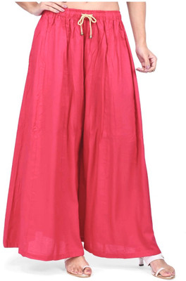 TNQ Flared Women Pink Trousers