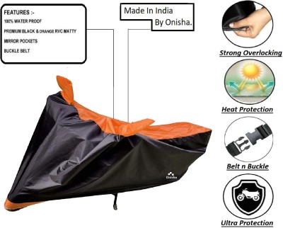 Zection Two Wheeler Cover for Yamaha(Fascino, Orange, Black)