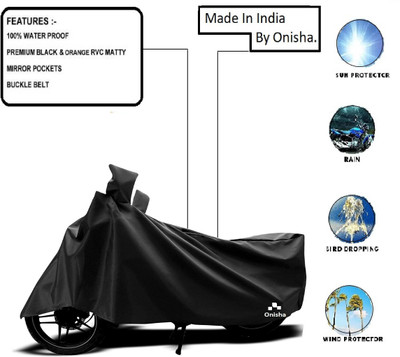 Onisha Two Wheeler Cover for DSK Benelli(TNT 25, Black)