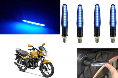 SHOP4U Front, Rear LED Indicator Light for Hero Passion X Pro(Blue)