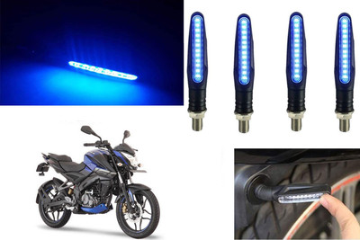 SHOP4U Front, Rear LED Indicator Light for Bajaj Pulsar 150 NS(Blue)