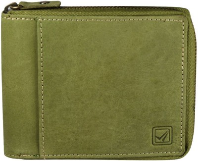 Style 98 Men Trendy Green Genuine Leather Wallet(8 Card Slots)