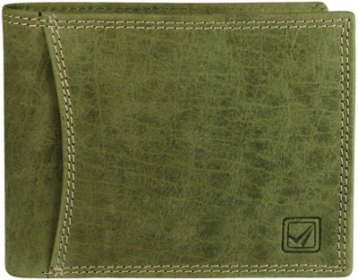 Style 98 Men Formal Green Genuine Leather Wallet(8 Card Slots)