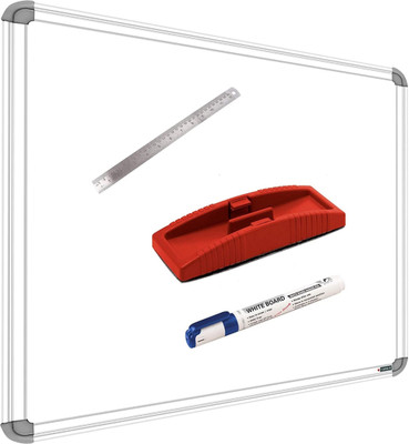 SRIRATNA Non Magnetic 1 2 X 2 feet Glossy White Board, One Side White Board Marker and Reverse Side Green Chalk Board Surface Whiteboard with 1 Marker, 1 Scale 30cm And 1 Duster, Whiteboards and Duster Combos(Set of: 4, White, Red) SRIRATNA Non Magnetic 1 2 X 2 feet Glossy White Board, One Side White Board Marker and Reverse Side Green Chalk Board Surface Whiteboard with 1 Marker, 1 Scale 30cm And 1 Duster, Whiteboards and Duster Combos(Set of: 4, White, Red)