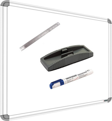 SRIRATNA Non Magnetic Non Magnetic 1.5 X 2 feet Glossy White Board, One Side White Board Marker and Reverse Side Green Chalk Board Surface Whiteboard with 1 Marker, 1 Scale 30cm And 1 Duster, Whiteboards and Duster Combos(Set of: 4, White, Green) SRIRATNA Non Magnetic Non Magnetic 1.5 X 2 feet Glossy White Board, One Side White Board Marker and Reverse Side Green Chalk Board Surface Whiteboard with 1 Marker, 1 Scale 30cm And 1 Duster, Whiteboards and Duster Combos(Set of: 4, White, Green)