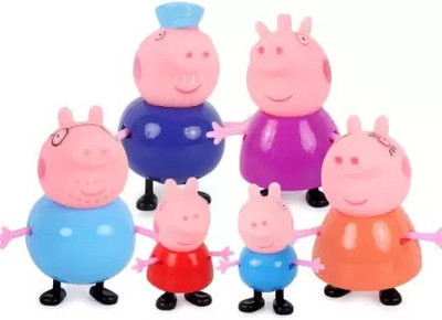 RIGHT SEARCH Cute Mini Pig Family Figurines(Multicolor)