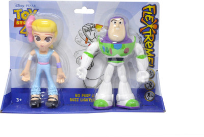 Toy Story Bendy Figures 2 Pack - 7 inch Action Figure - Bo Peep & Buzz Lightyear(Blue)