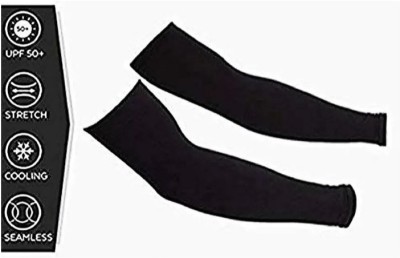 Shambhavi Cotton Arm Sleeve For Men & Women(Free, Black)