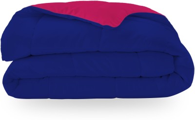 curious lifestyle Solid Double AC Blanket for  Heavy Winter(Poly Cotton, Dark Pink, Blue)