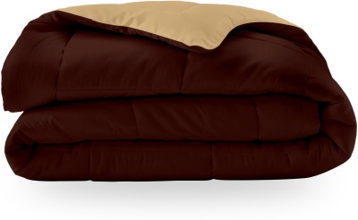 curious lifestyle Solid Double AC Blanket for  Heavy Winter(Poly Cotton, Brown, Beige)