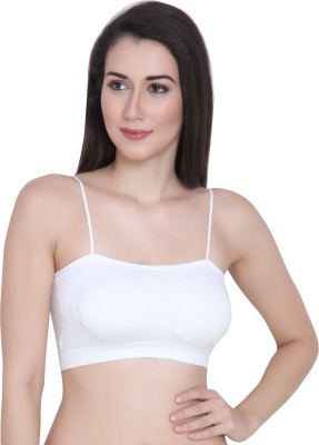 Glamoras Women Bandeau/Tube Lightly Padded Bra(White)