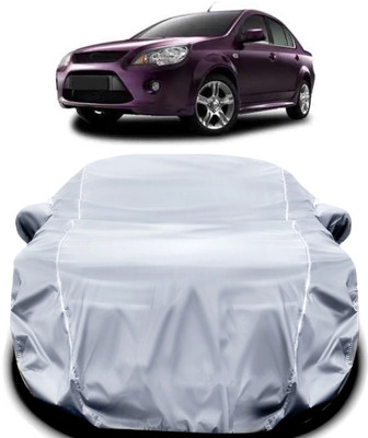 ANTIRO Car Cover For Ford Fiesta (With Mirror Pockets)(Silver)