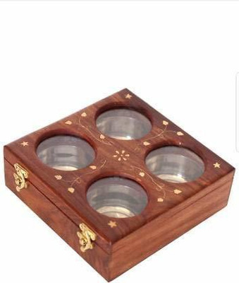 INDIAN WOOD ARTS Spice Set Wooden(1 Piece)
