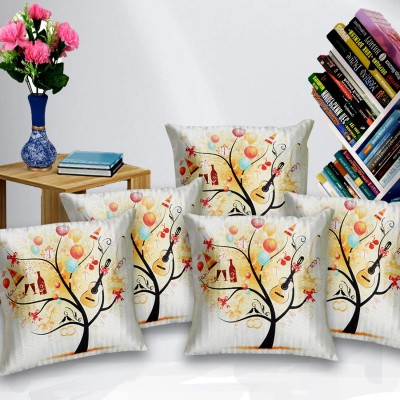 KANUSHI Polyester Cushions Cover(Pack of 5, 41 cm*41 cm, Multicolor)